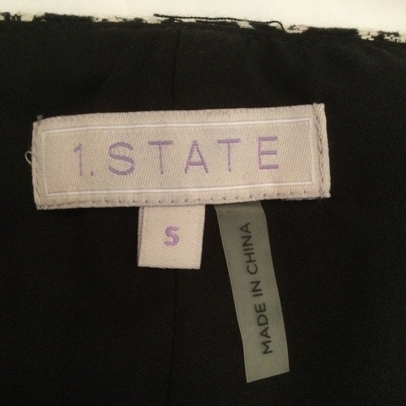 1.State B/W Aztec Print Fringed Hem Cross Front Wrap Mini Skirt Size SP - Picture 5 of 9